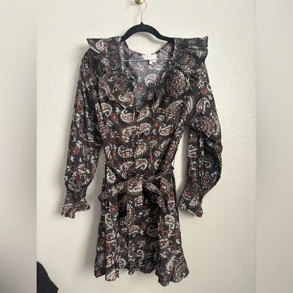 Cleobella Carolyn Mini dress Avolon block print size S 100% organic cotton NWOT - Picture 3 of 6